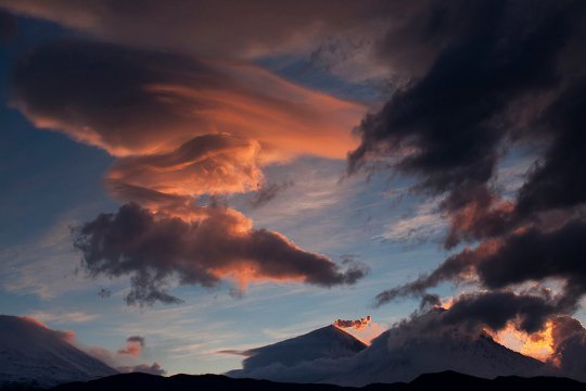 Лентикулярные облака Камчатки
