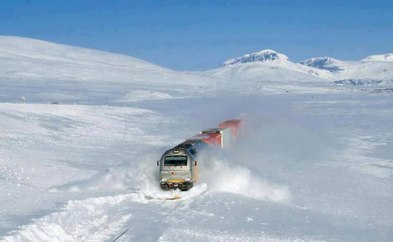 სატვირთო მატარებელი - CD 312 თოვლში, ნორვეგია