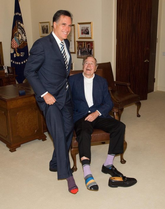 Mitt Romney და George Bush