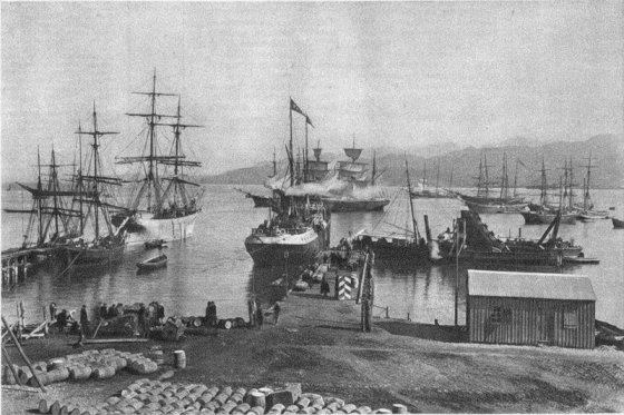 ბათუმის ნავსადგომი 1880 წელს